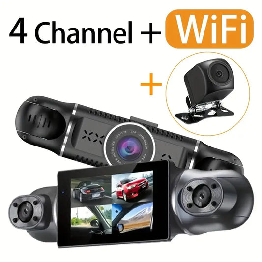 4 Cameras 4 channel 360 degree car dvr dash cam with wifi FHD