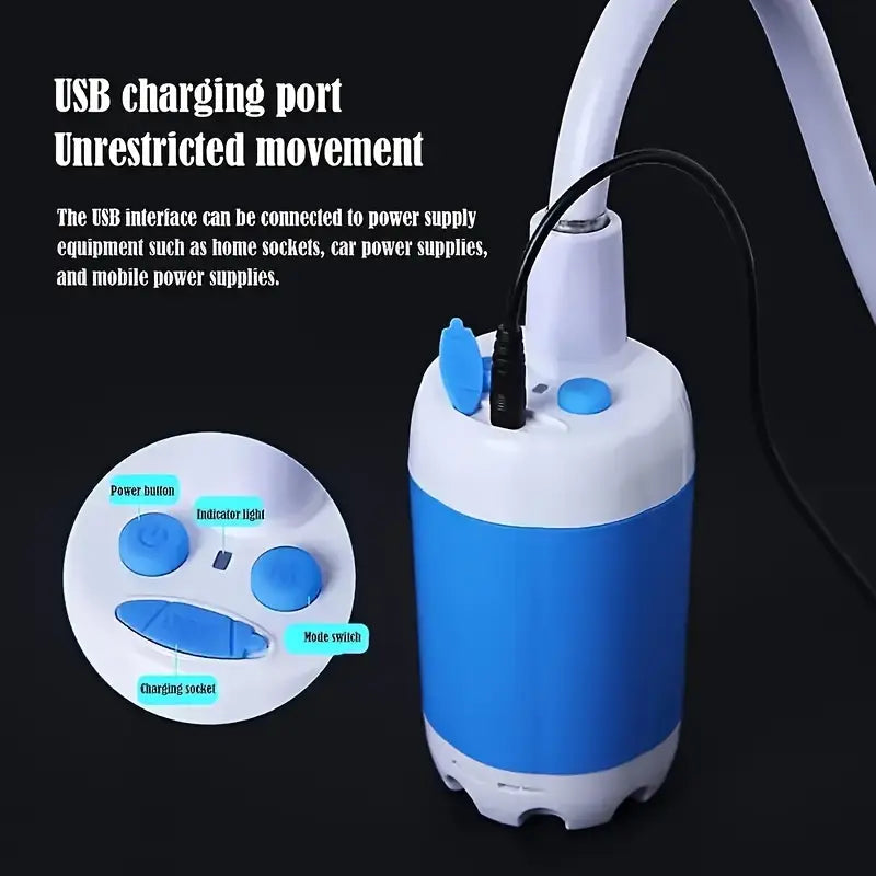 [Portable Shower] Portable Shower Pump, Rechargeable Camping Shower